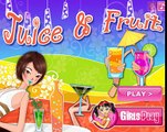 NEW мультик онлайн для девочек—Готовим коктейль из сока и фруктов—Игры для детей