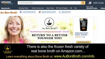 Organic Premium Highest Quality Bone Broth is Available on Amazon Fast, Easy Delivery to Your Door