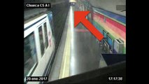 POR POCO! hombre cae a las vías del Metro de Madrid y es rescatado por un policía fuera de servicio