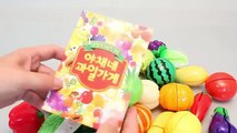 Toy Velcro Cutting Food Fruits and Vegetables Cooking Kitchen Playset 과일 야채 소꿉놀이와 뽀로로, 타요, 폴리 장난감