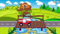 The Police Car and The Fire Truck for kids - Fire in the House - Cartoons for Children. Episode 78