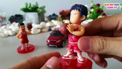 Welly Nex Toy Car, Sport Range Rover Evoque & SLAM DUNK, Sakuragi, Rukawa | Kids Fun Toys Videos