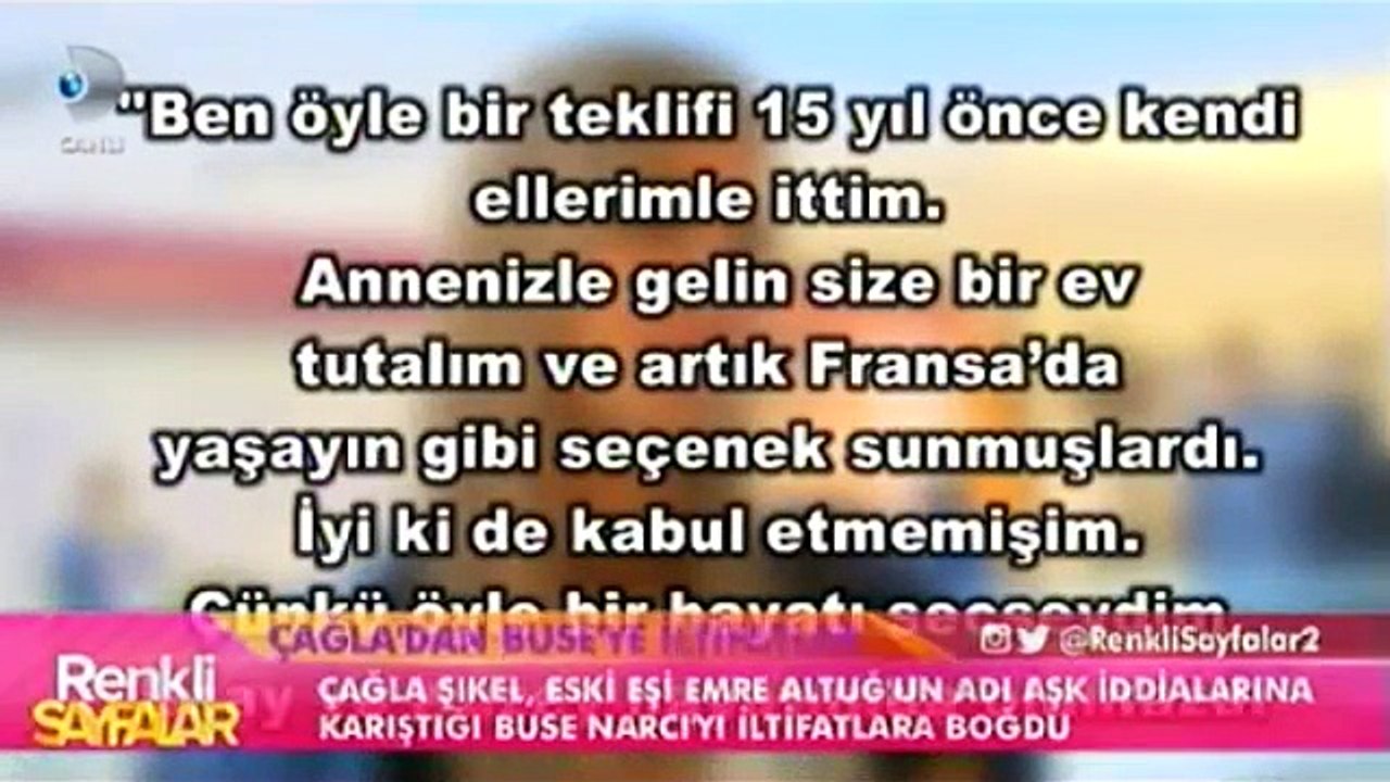 Çağla Şıkel, Emre Altuğ ile Aşk Yaşayan Buse Narcı'ya Övgüler Dizmiş