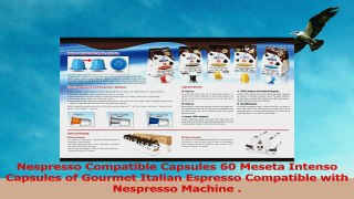 Nespresso Compatible Capsules 60 Meseta Intenso Capsules of Gourmet Italian Espresso 8e0755ca