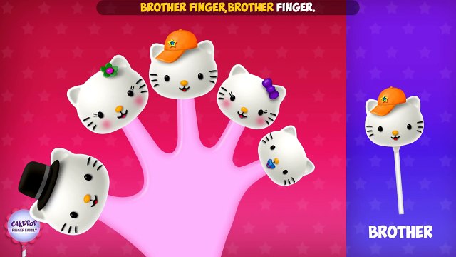 Finger Семья Китти Торт Поп Семья Детская Рифма | Торт Поп Палец Семейные Песни