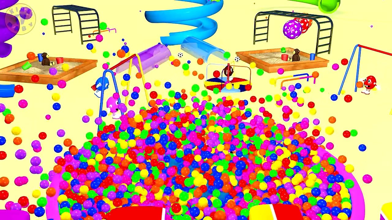 Giant 3D Slides For Children On The Mr Eggie Colorful Playground