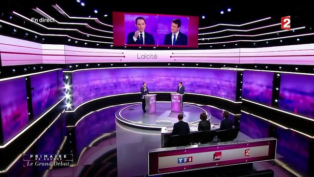 Primaire de la gauche : passe d'armes entre Hamon et Valls sur la laïcité
