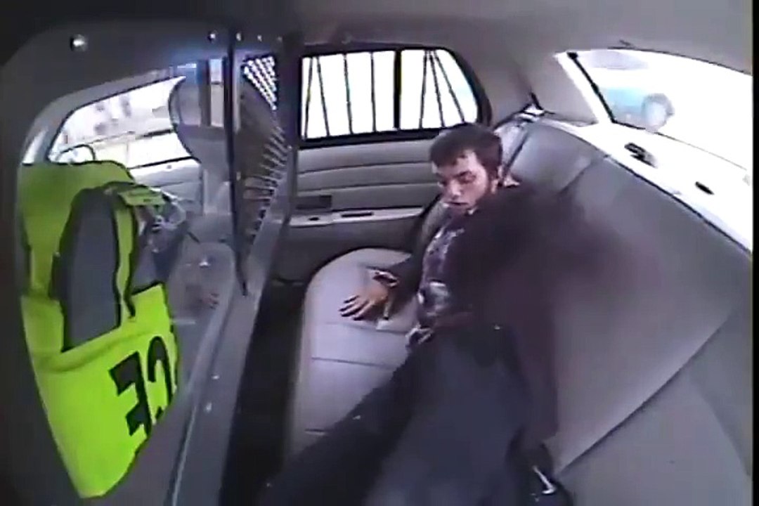 He tries to light police car on fire but karma strikes in a brutal way