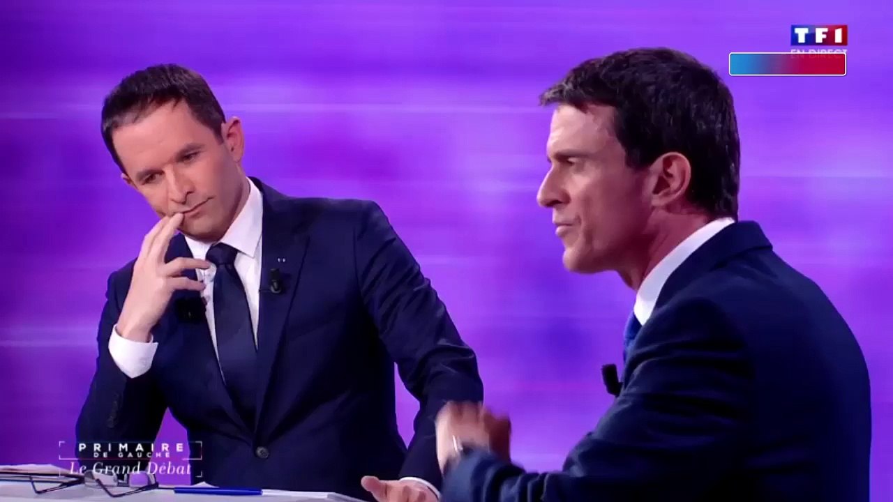 Débat Benoît Hamon - Manuel Valls : le lapsus d...