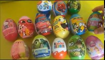 Surprise eggs unboxing Kinder Surprise disney egg toy surprise Spongebob Smurfs Hello Kitty Cars 2
