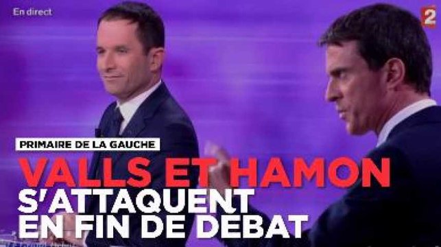 Valls et Hamon terminent le débat par des attaques
