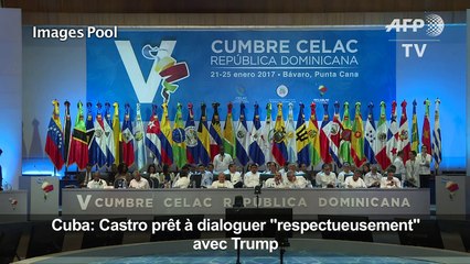 CUBA: Castro prêt à dialoguer "respectueusement" avec Trump
