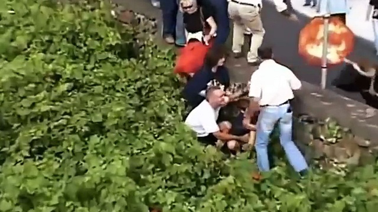 Crazy Bull Attack on People in Beach