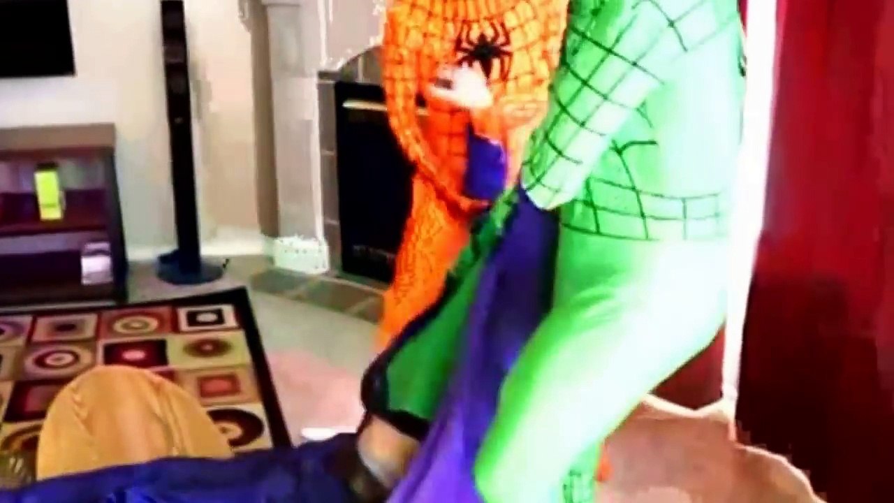 Color Spiderman vs Joker vs Venom vs Hulk vs Frozen Elsa! Funny in Real Life