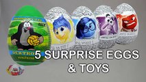 5 Surprise Eggs Unboxing !! Big Little Moly, Inside Out !! Disney Pixar