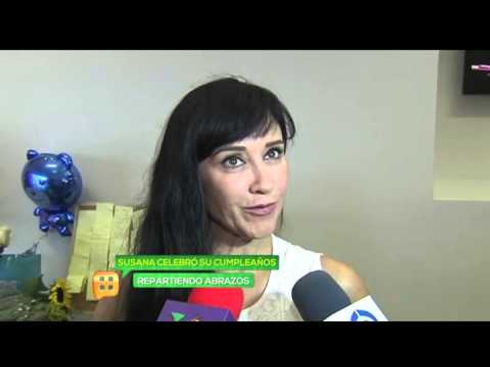 Susana celebró su cumpleaños repartiendo abrazos