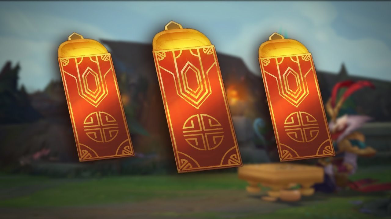 Abrindo 11 Envelopes Vermelhos Festival Lunar - League of Legends