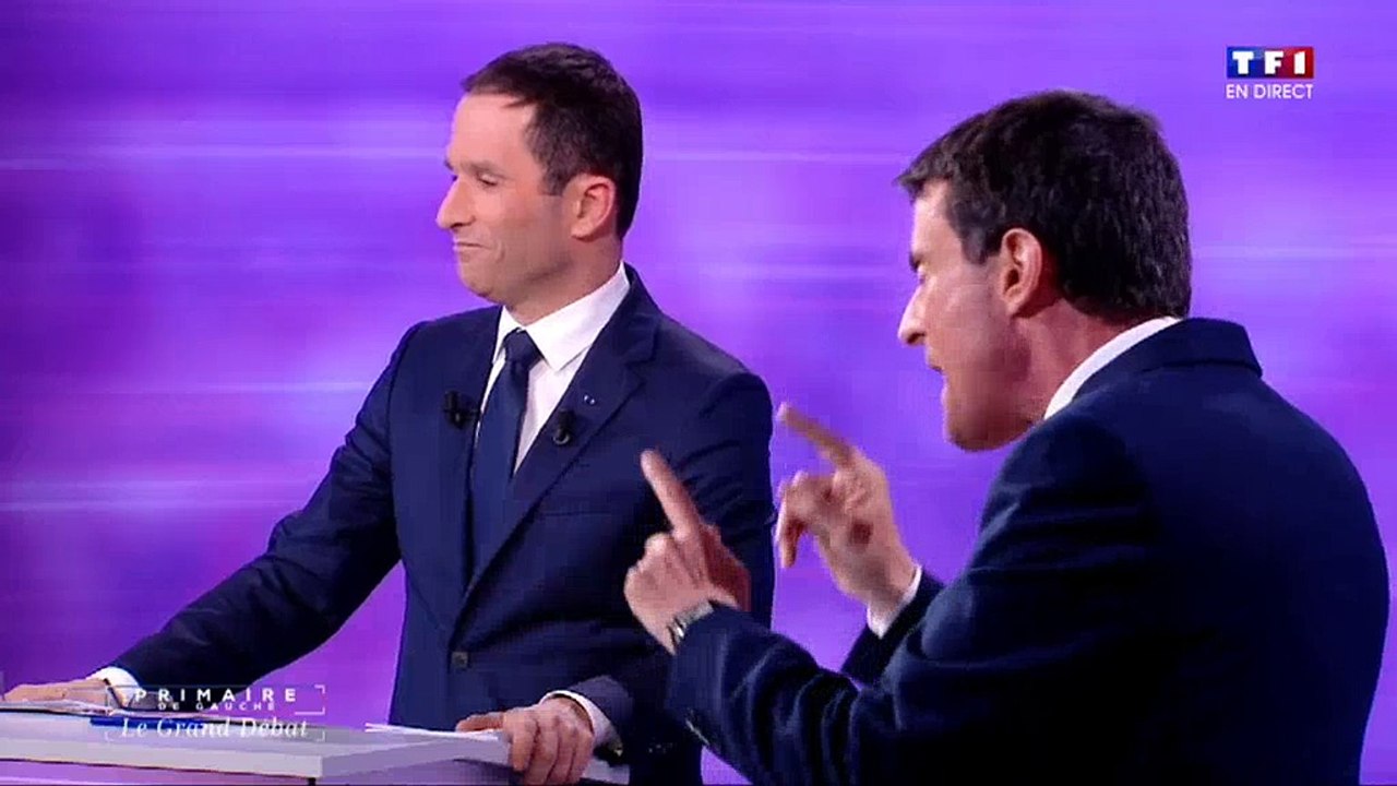 La passe d'armes finale entre Hamon et Valls lors du débat d'entre-deux-tours