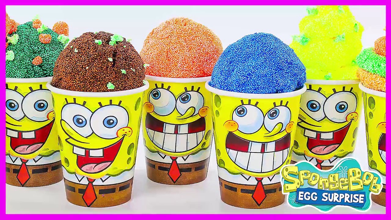 Эксклюзивные Спанч Боб сюрприз игрушки Распаковывают Киндер яйца мороженое разработанная трансформаторов