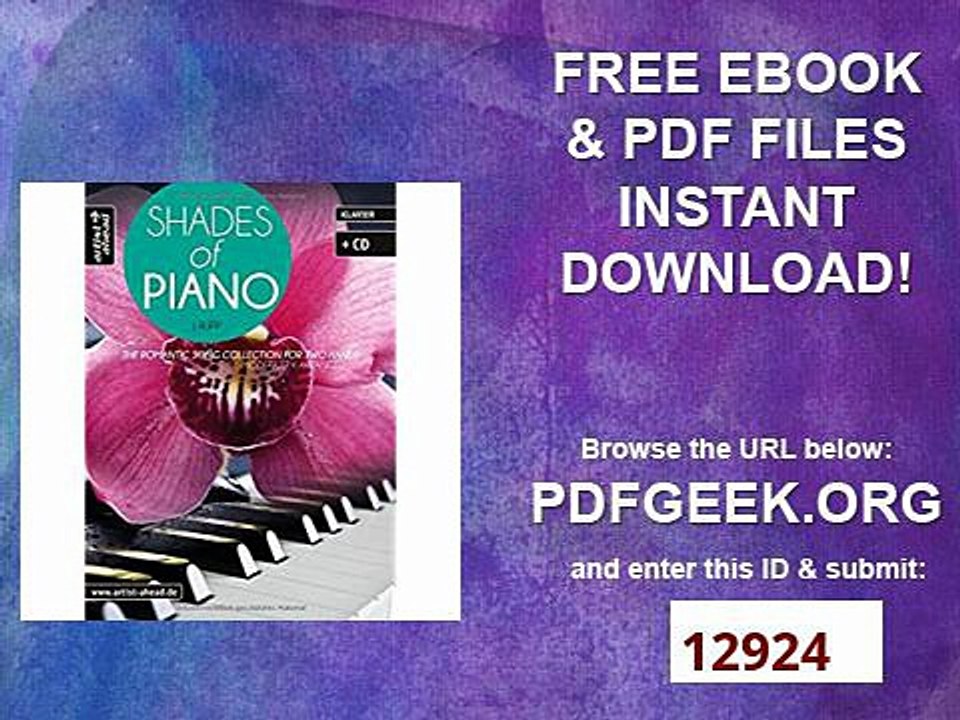 Shades Of Piano The romantic song collection for two hands - moderately arranged (inkl. Audio-CD). Musiknoten...