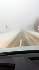 Zonguldak-Ereğli arası kar durumu...VİDEOLU!