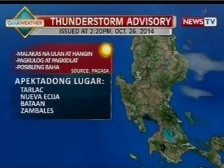 NTVL: Weather update as of 3:33 p.m. (Oct. 26, 2014)