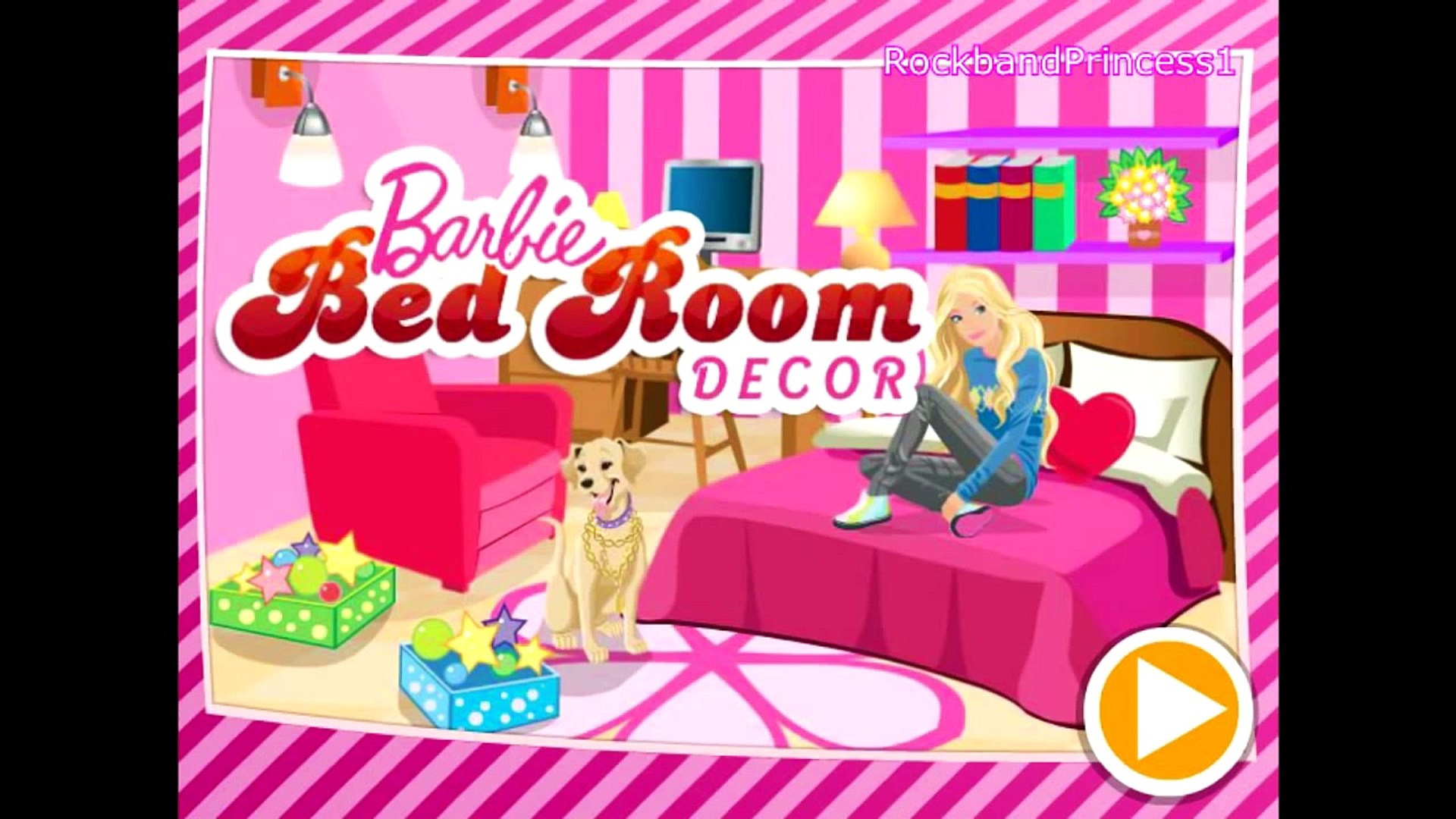 Barbie Games Decorate Barbies Bedroom Game Barbie House Makeover Game Video Dailymotion
