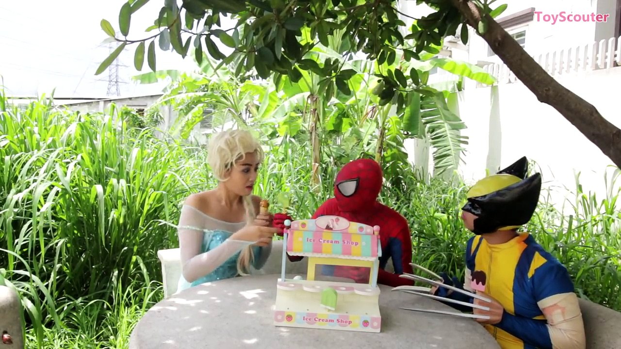 Giant Joker vs Spiderman & Elsa! w/ Growth & Shrinking Potion in Real Life
