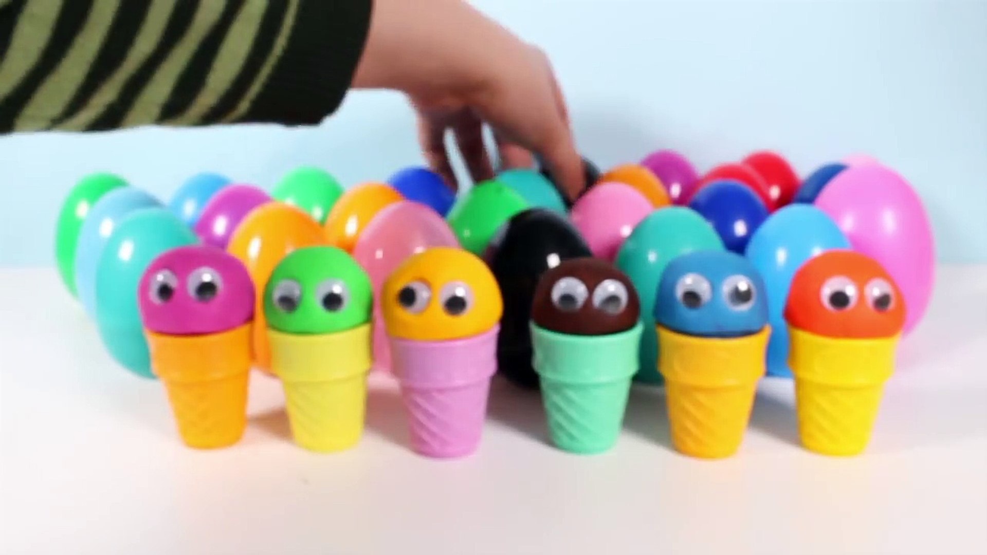 play doh ice cream cone surprise eggs