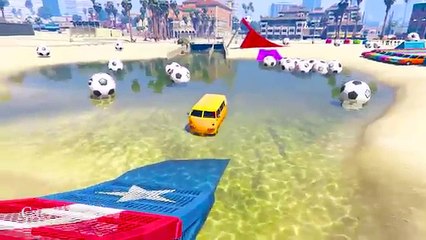 COLOR BUS on TRUCK and Spiderman Cars Cartoon for Kids & Fun Colors for Children Nursery Rhymes