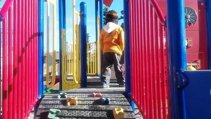 KIDS FUN OUTDOOR RIDE SLIDE FUNNY PLAYING IN PLAYGROUND