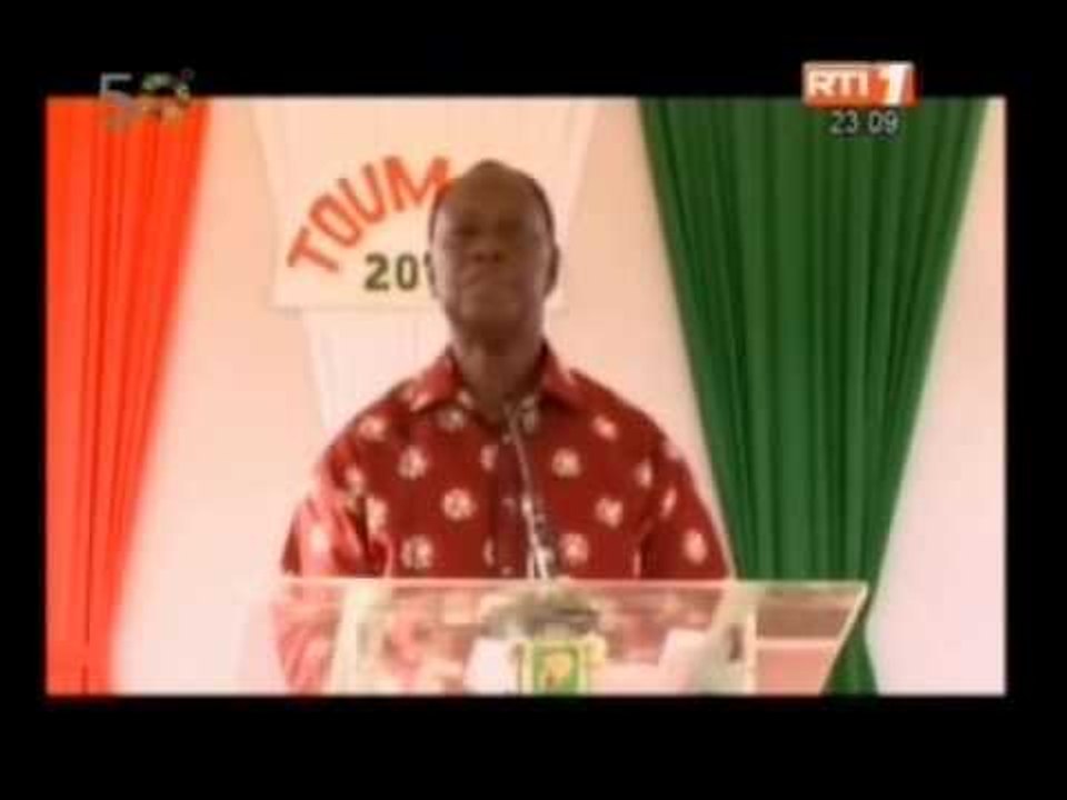 Visite d'Etat dans le Belier: Le president Ouattare anime un meeting à Toumodi