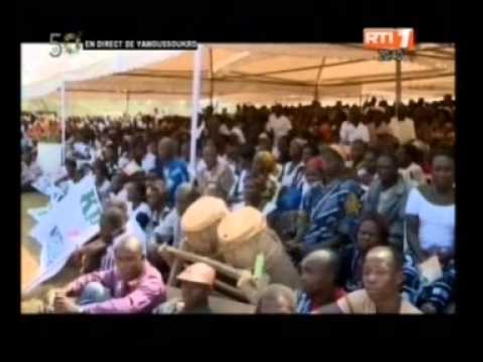 Visite d'Etat dans le Bélier, 1er meeting du président Ouattara dans la ville de Didievi