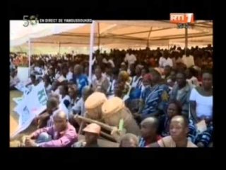 Visite d'Etat dans le Bélier, 1er meeting du président Ouattara dans la ville de Didievi