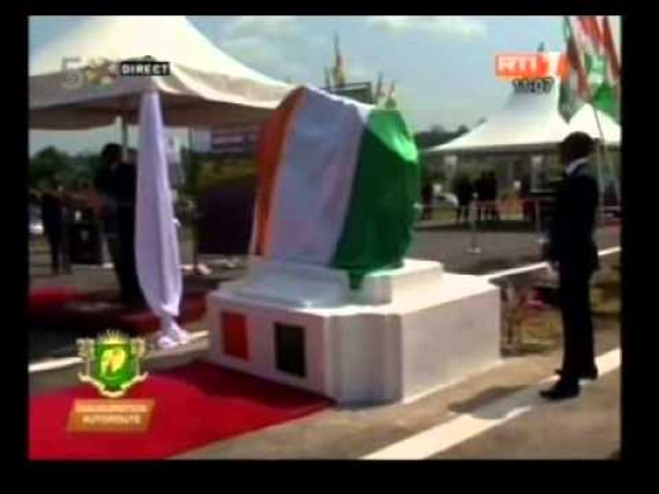 INAUGURATION AUTOROUTE DU NORD:le président Ouattara appel les usagés à la prudence