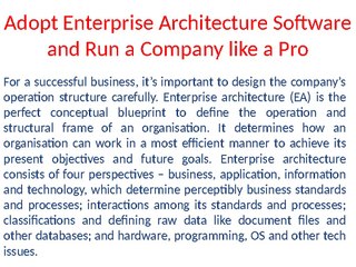 Adopt_Enterprise_Architecture_Software_and_Run_a_CAdopt Enterprise Architecture Software and Run a Company like a Pro