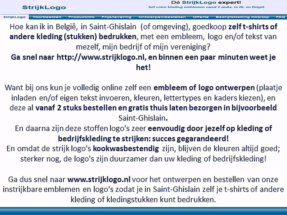 Zelf kleding bedrukken Saint-Ghislain