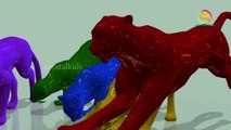 Учим цвета Вт / Лев Тигр Гепард | 3D анимация, Мультфильмы, детские Детские песни для детей
