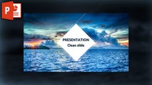 Clean image powerpoint slide template design