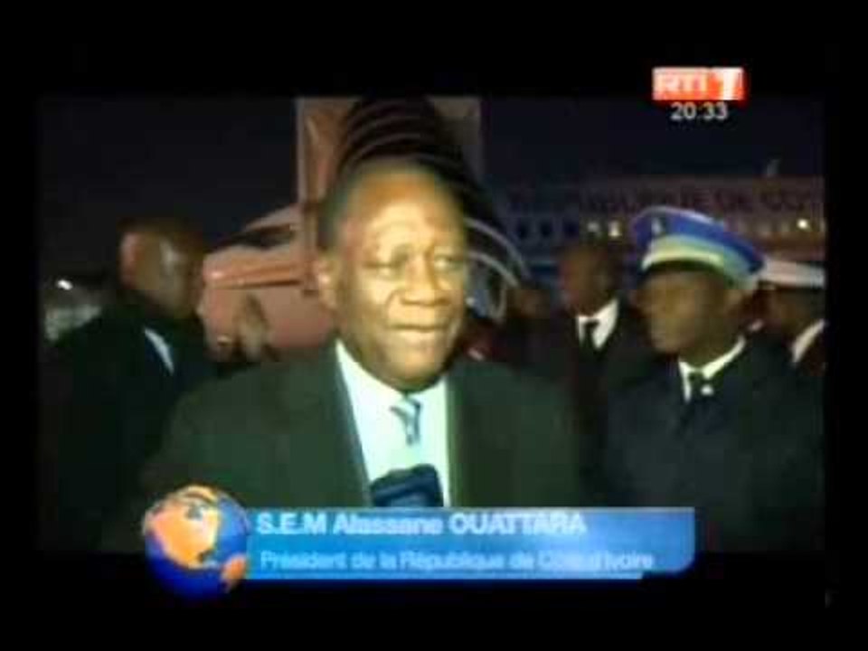 Invité par le président Français le président Ouattara fait une déclaration dès son arrivé