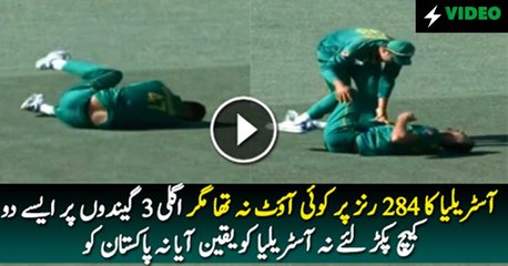 Two great catches took by pakistani fielders after having massive dhulai