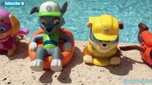 Paw Patrol Toys Pool Party Bath Paddlin Pup Underwater Chase, Rescue Marshal, Skye, Rocky