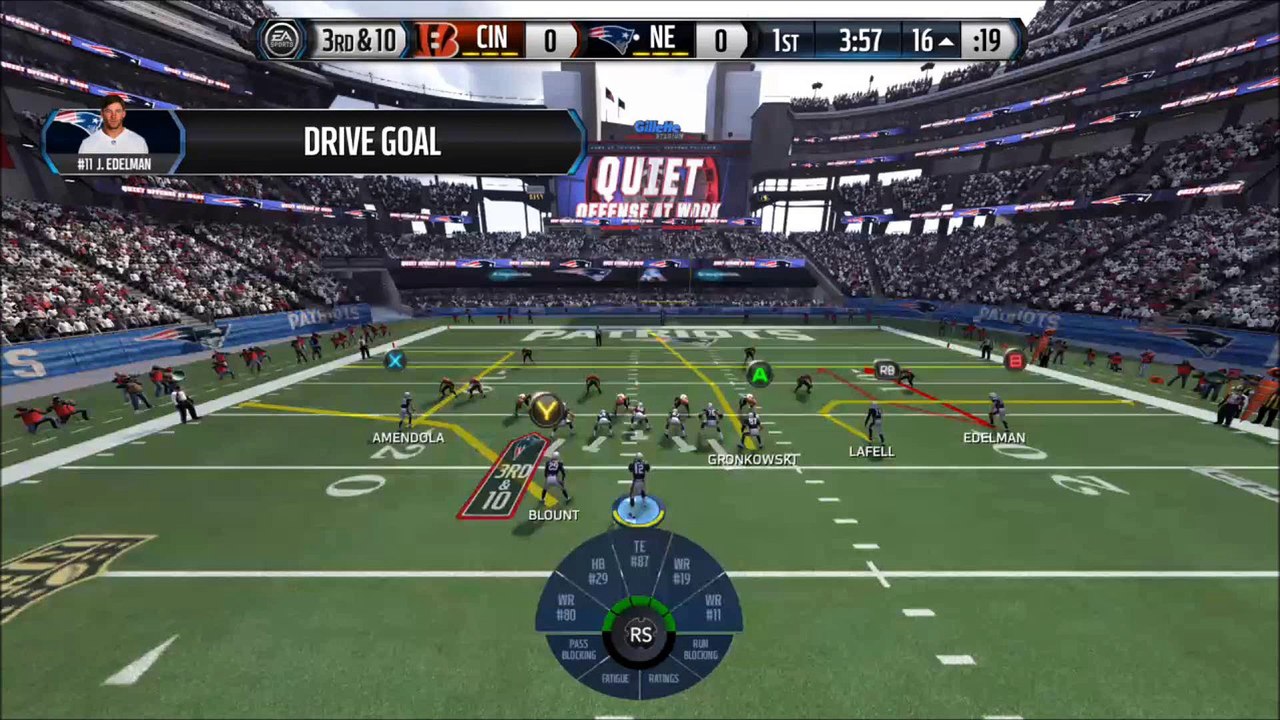 TD Gronkowski vs Cincinnati Madden NFL 16