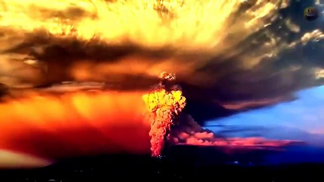 Извержение вулкана Очень зрелищно