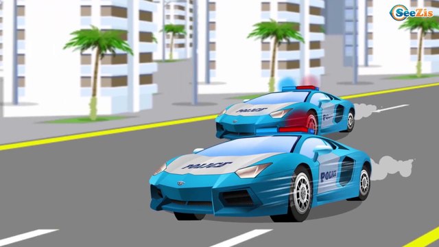 Eğitici Çizgi Filmi - Polis arabası, Ambulans ve Yarış arabası Akıllı Arabalar - Türkçe İzle Bölüm 2