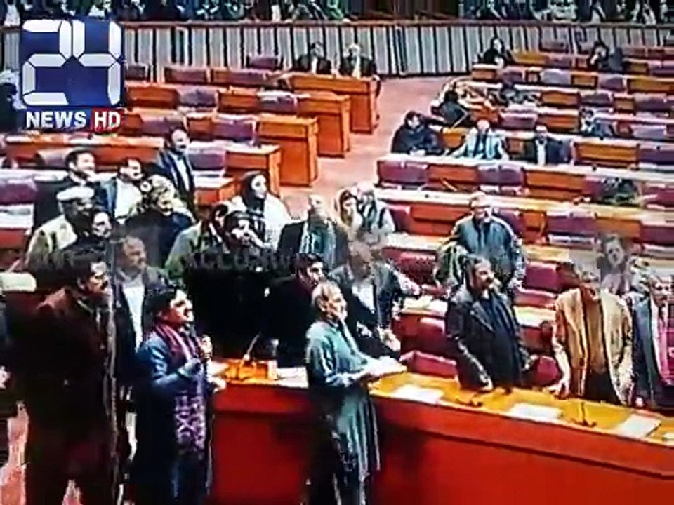 Fight between among PTI &  PMLN members of Parliament in NA.