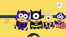 Minions Super Heroes Cartoon Finger Family Songs | Super Heroes Daddy Finger | 2D Cartoon Animation