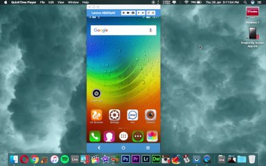 How to project android phone screen on mac or pc