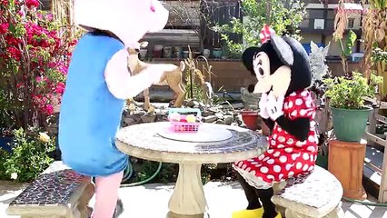 MINNIE MOUSE & MICKEY Movie Night w/ Spiderman George Pig & Joker - Funny Movie in Real Life