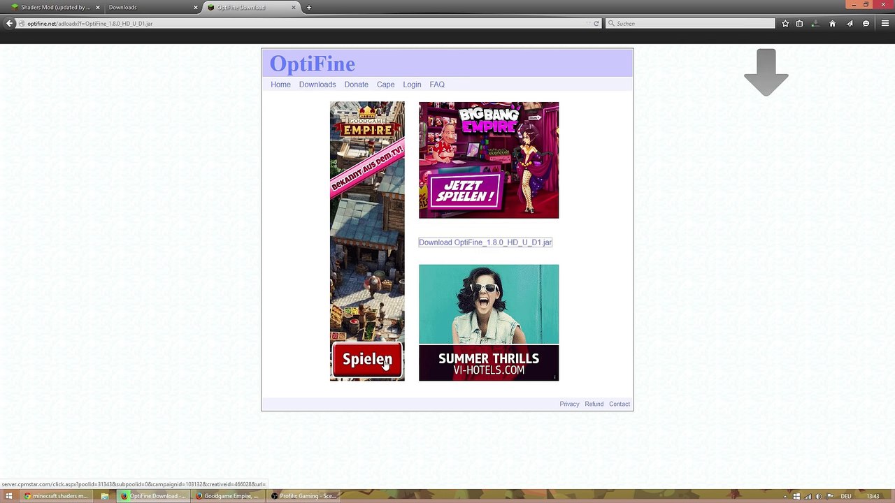 Minecraft 1.8 How to install Shaders Mod